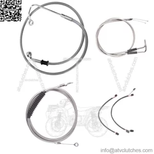 Stainless Cable & Brake Line Cmpt Kit 16" Apes 2011-2015 Harley Softail w/ABS (For: Harley-Davidson)