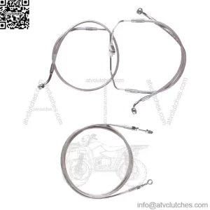Stainless +10" Clutch & Brake Line Bsc Kit 2017 & Up Harley Road King No ABS (For: Harley-Davidson)
