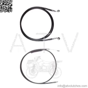 Black +4" Cable & Brake Line Bsc Kit 2018 & Up Harley-Davidson Softail No ABS (For: Harley-Davidson)