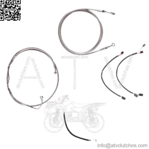 Stainless Clutch & Brake Line Cmpt Kit 16" Apes 2017 & Up Harley Road King w/ABS (For: Harley-Davidson)