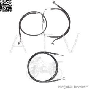 Black +6" Clutch & Brake Line Bsc Kit 2017 & Up Harley-Davidson Road King No ABS (For: Harley-Davidson)