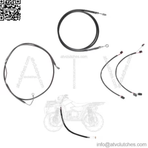 Black Clutch & Brake Line Cmpt Kit 14" Apes 2017 & Up Harley Road King w/ABS (For: Harley-Davidson)