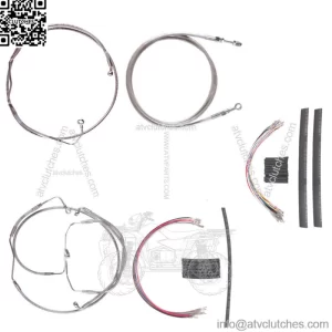 Stainless Clutch Brake Line Mstr Kit 18" Apes 2008-2013 Harley Touring CVO ABS (For: Harley-Davidson)
