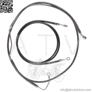 Black Clutch & Brake Line Bcs Kit 14" Apes 2017 & Up Harley Road King w/ABS (For: Harley-Davidson)