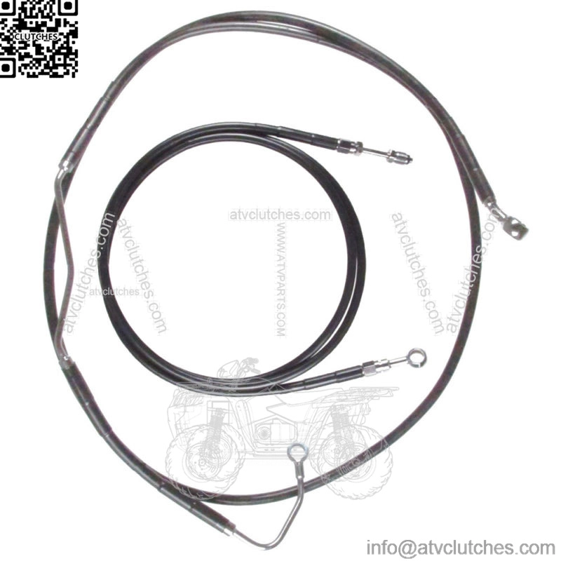 Black Clutch & Brake Line Bcs Kit 14" Apes 2017 & Up Harley Road King w/ABS (For: Harley-Davidson)