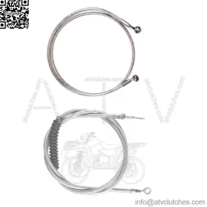 Stainless Cable & Brake Line Bsc Kit 16" Apes 2018 & Up Harley Softail No ABS (For: Harley-Davidson)
