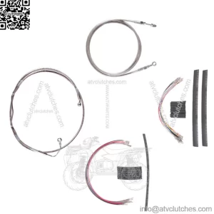 Stainless Clutch Brake Line Cmpt Kit 14" Apes 2008-2013 Harley Touring CVO ABS (For: Harley-Davidson)