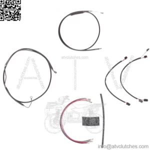 Black Cable & Brake Line Cmpt Kit 12" Apes 2014-2016 Harley Road King w/ABS (For: Harley-Davidson)
