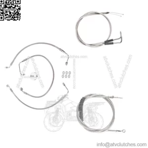 Stainless Cable & Brake Line Bsc DD Kit 2002-2008 Harley Sportster Roadster (For: Harley-Davidson)