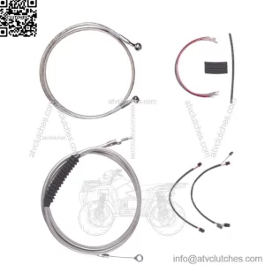Stainless +2" Cable & Brake Line Cmpt Kit 2016-2017 Harley Softail No ABS (For: Harley-Davidson)