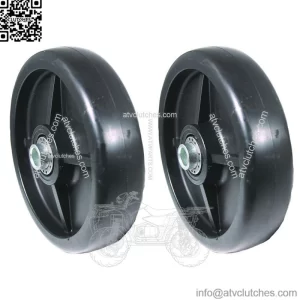 Two 6"x1-1/2" Deck wheels Fits John Deere 445, AM107560, 48"/54"/60"/72" DECKS