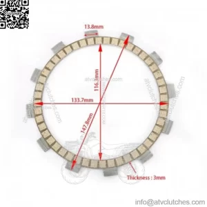 High quality Paper Based Material Motorcycle Clutch Friction Plate for YAMAHA / KAWASAKI