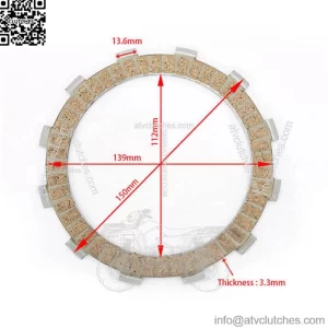 150mm Wholesale Street Bike Paper Based Clutch Plate for Honda And Kawasaki