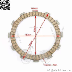Paper Based Material Motorcycle Clutch Friction Plate for HONDA