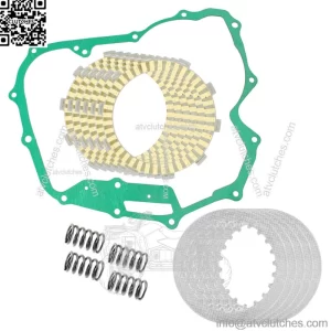 Clutch Friction Steel Plates Kit for Honda TRX450ES Foreman 450 4x4 ES 1998-2001 (For: Honda)