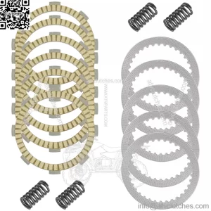 Clutch Friction w/Steel Plates and Spring Kit for Kawasaki KX100 KX112 2014-2023