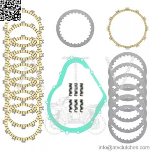 Clutch Friction Steel Plates Spring Gasket Kit for Suzuki GSX-R750 GSXR750 11-21