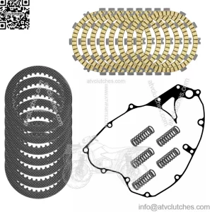 Clutch Friction Steel Plates Spring and Gasket Kit for Suzuki RM-Z250 2011-2018
