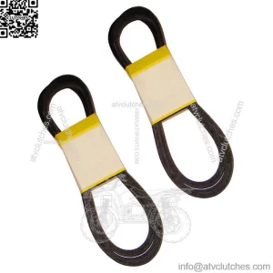 (2) Belts Fits John Deere M126536 LT133 LT150 LT155 LT160 LT166 LT180 -1/2"x114"