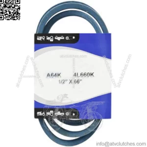 A64K/4L660K Belt Fits John Deere M82460, M82462 (1/2" x 66")