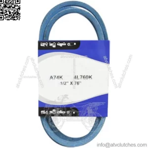 A-A74K Made With Aramid Blue V-Belt (1/2" x 76") Fits Hustler