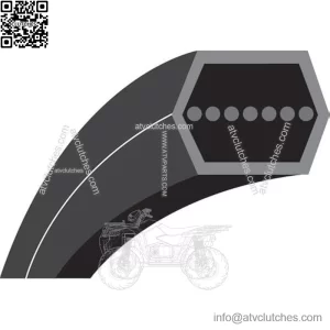 AA108M V-belt for Husqvarna ride-on mower - Jonsered ride-on mower 97 cm - external length: 2794 mm - original number: 532429532