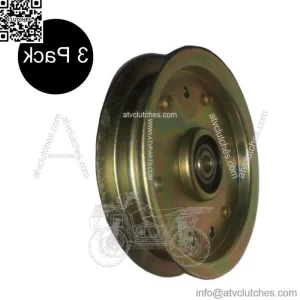 Set of (3) Flat Idler Pulleys Fits Cub Cadet LT1040 LTX1040 LTX1042 LTX1050