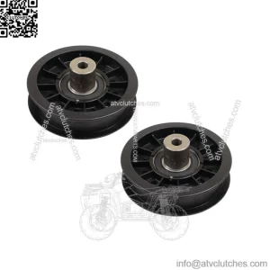 Set of (2) Flat Idler Pulley Fits John Deere X300 X300R X304 X310 X320 X324