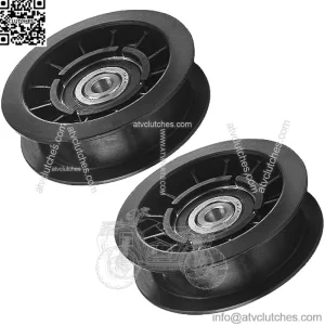 539110311 Flat Idler Pulley Compatible with Husqvarna, Craftsman and Poulan Mower, Fits MZ6125 RZ3016 RZ4219 RZ4619, Replaces 539-110311, 14259, 84005748 (2)