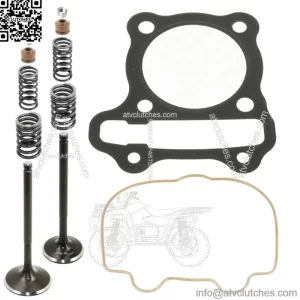 Cylinder Intake Exhaust Valve Gasket Kit for Polaris Phoenix 200 Quad 2005-2017