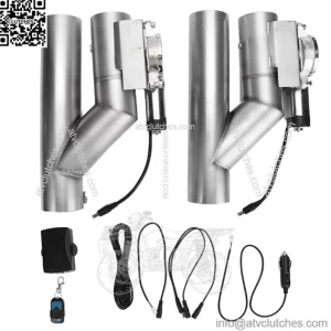 Car modification exhaust pipe stainless steel Y-type exhaust valve electric control sound change remote control variable single valve 2 sets