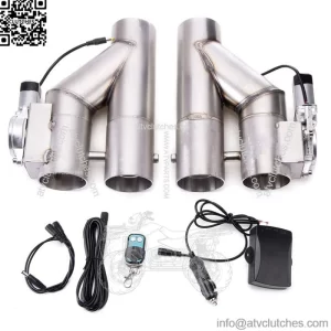 Car modification exhaust pipe 2.5 inch/3 inch stainless steel Y-type exhaust valve variable sound double valve remote control two in one