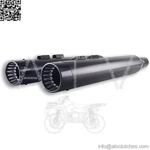 4.5" Black Slip On Mufflers Exhaust for Harley 2017-2023 Touring Road King, Steet Glide, Road Glide, Electra Glide, 18BB
