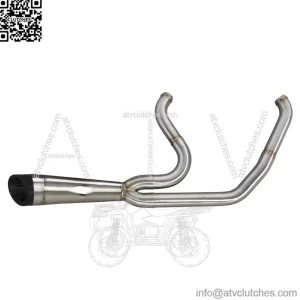 Two Brothers Turnout 2-Into-1 Shorty Exhaust For Harley