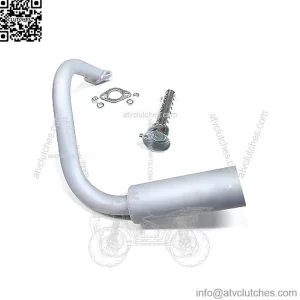 Exhaust Header/Muffler for minibikes 196cc-224cc Torque converter compatible. sandblasting ready!
