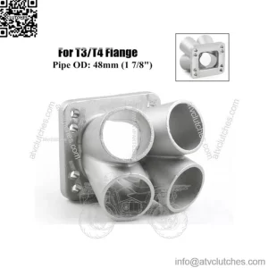 suitable for T3/T4 turbine modified exhaust pipe 304 stainless steel 4-hole flange base
