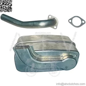 (New) Muffler, Exhaust Pipe W/Gasket Compatible with John Deere CS CX Gator Utility Vehicle AM138423 GX20802 AM137342 GY20444 GX23597 GX24805 GX24189 GX2025