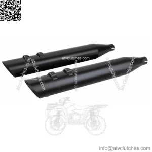 4" Black  Slash Cut Slip-On Mufflers Exhaust Pipes Harley 1995-2016 Touring (For: Harley-Davidson)