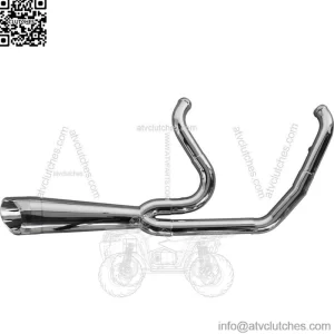TC Bros Racing 2 Into 1 Polished Turnout Pipe Exhaust System Harley Dyna 06-17 (For: Harley-Davidson)