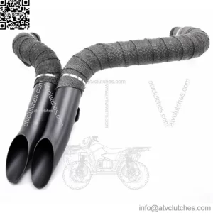 Black 2" L.A.F LAF Drag Pipes Exhaust Harley Softail Chopper Custom Wrapped 84+ (For: Harley-Davidson)
