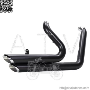 Black Staggered Shortshots Short Shots Exhaust Drag Pipes Harley Dyna FXD 91-05 (For: Harley-Davidson)