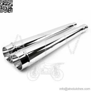 4.5" Chrome Megaphone Slip-On Mufflers Exhaust Pipes 2017-2020 Harley Touring (For: Harley-Davidson)
