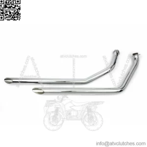 Chrome 1 3/4" Drag Pipes Slash Cut Exhaust 1970-1984 FX Shovelhead Super Glide (For: Harley-Davidson)