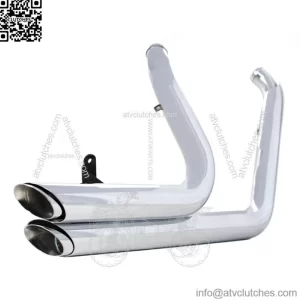 Chrome Staggered Shortshots Short Shots Exhaust Drag Pipes Harley Dyna FXD 91-05 (For: Harley-Davidson)