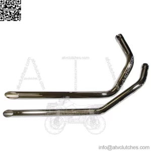 Ultima Chrome Drag Pipes Exhaust System 1.75" OD 40" Harley Ironhead XL 1957-85 (For: Harley-Davidson)