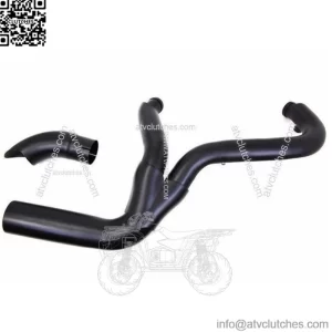 Black High Output 2 into 1 Exhaust Pipe Header Harley Touring Bagger 2007-2016 (For: Harley-Davidson)