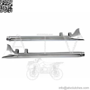 Chrome Fishtail Fish Tail Tails Slip-On Mufflers Exhaust 85-94 Harley Touring (For: Harley-Davidson)