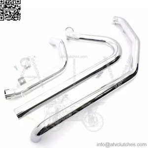 Chrome True Dual Crossover Exhaust Header Pipes Harley Dresser Touring 2009 FLHX (For: Harley-Davidson)