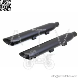 Wyatt Gatling Black Slash Mufflers Slip On Exhaust Pipes Harley Sportster XL 14+ (For: Harley-Davidson)