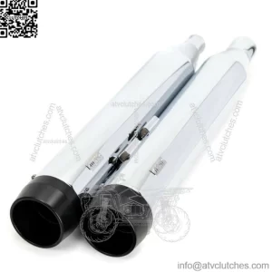 4.5" Chrome Snub Nose Slip-On Mufflers Exhaust Pipes 2017+ Harley Touring Bagger (For: Harley-Davidson)